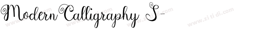Modern Calligraphy S字体转换